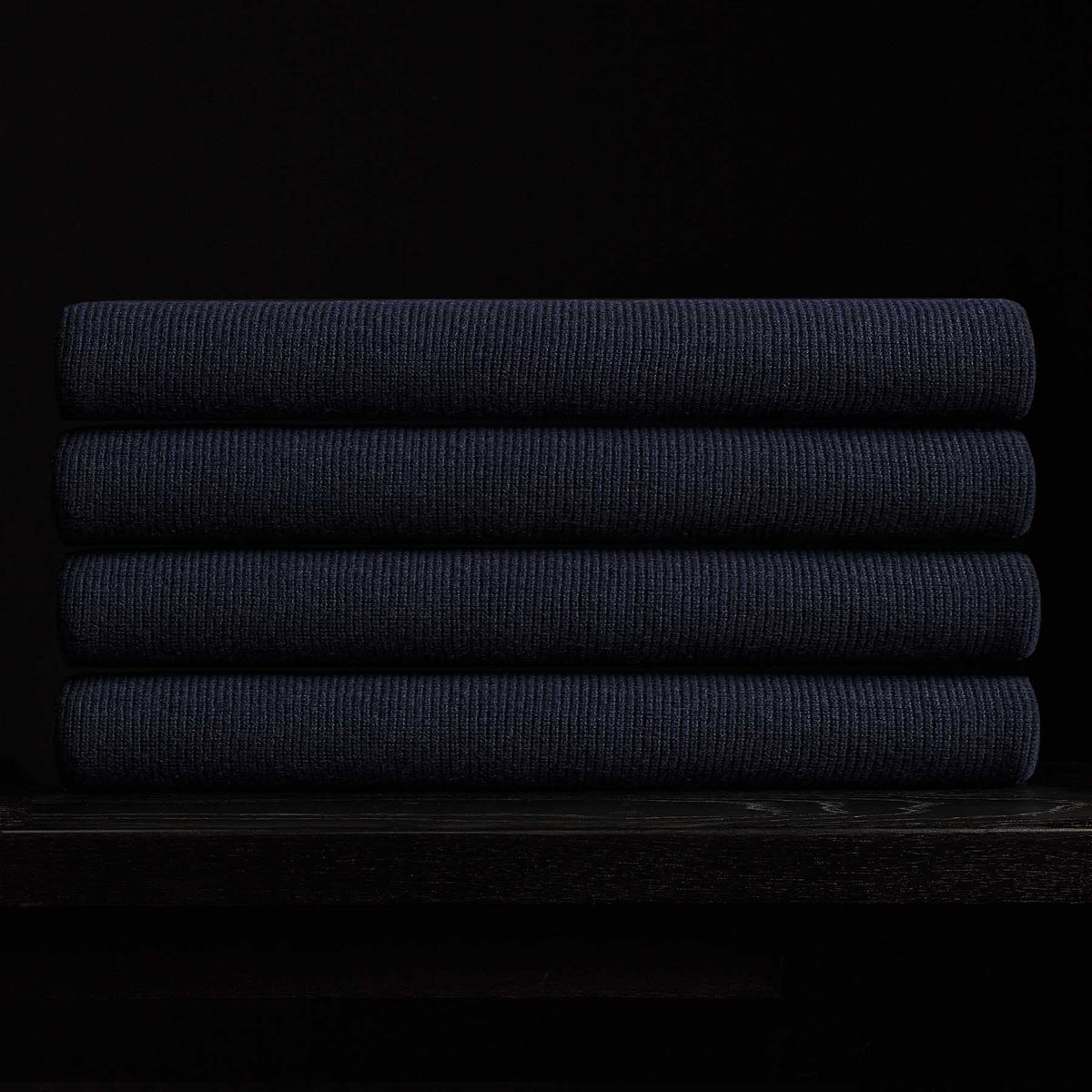 Cashmere Waffle Blanket - Navy | James Perse Los Angeles