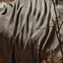 Cashmere Waffle Blanket in Taupe Melange | James Perse Los Angeles