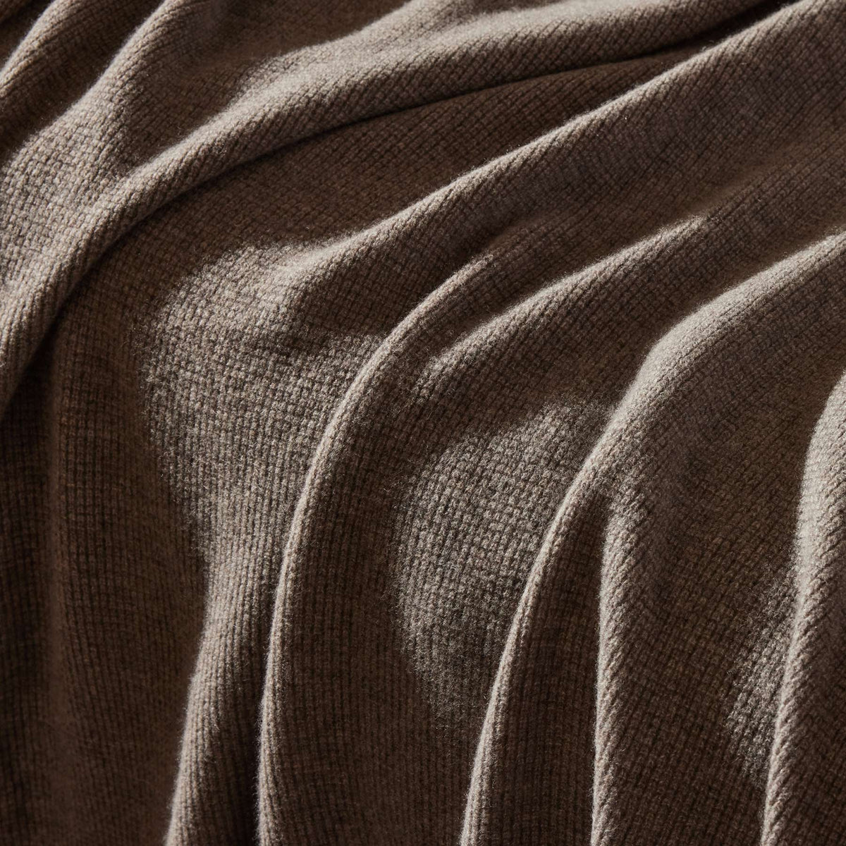 Cashmere Waffle Blanket in Taupe Melange | James Perse Los Angeles