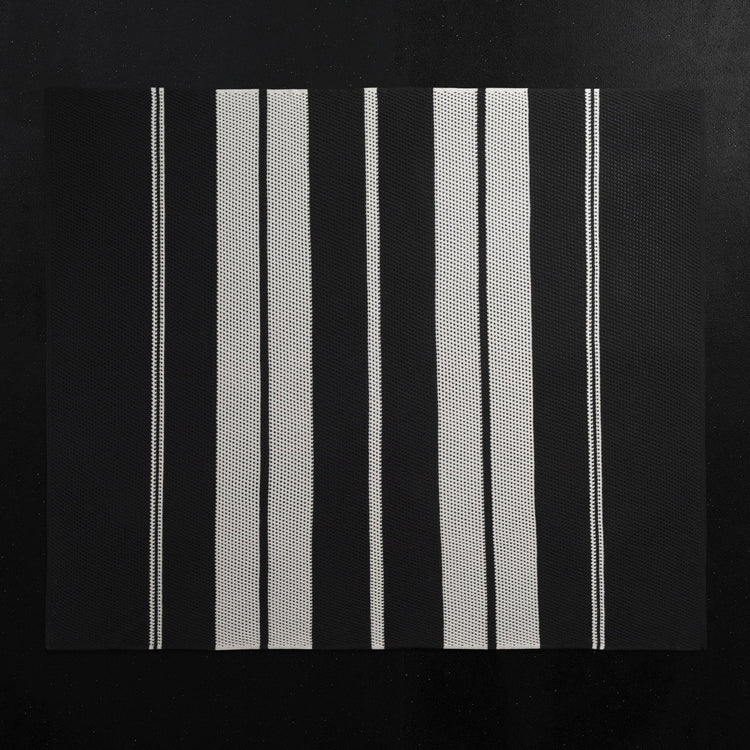 Open Knit Striped Blanket in Black/Ivory | James Perse Los Angeles