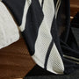 Open Knit Striped Blanket in Black/Ivory | James Perse Los Angeles