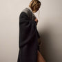 Graded Stripe Blanket in Black/Charcoal/Ivory | James Perse Los Angeles / Womens