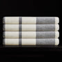 Cashmere Stripe Knit Blanket in Heather Grey/White | James Perse Los Angeles