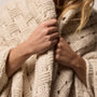 2 Tone Basket Weave Blanket in Chalk/Eco Alabaster | James Perse Los Angeles / Womens