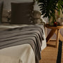 Cashmere Knit Blanket in Taupe Melange | James Perse Los Angeles