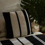 Cashmere Stripe Sham in Black/White | James Perse Los Angeles
