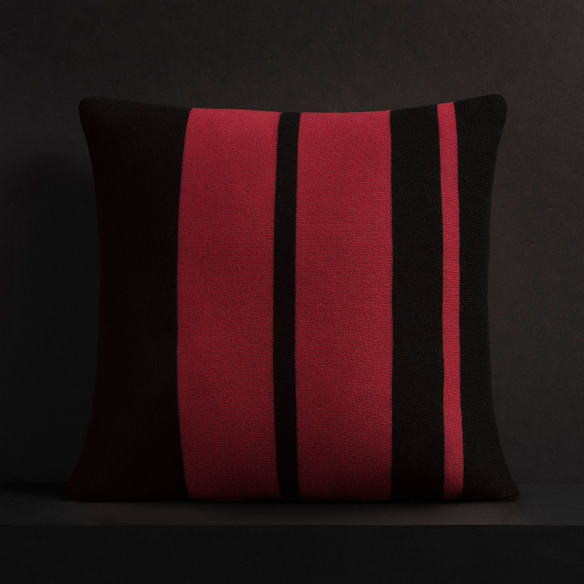 Cashmere Stripe Sham in Black/Sunstone | James Perse Los Angeles 