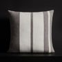 Cashmere Stripe Sham - Heather Grey/White | James Perse Los Angeles