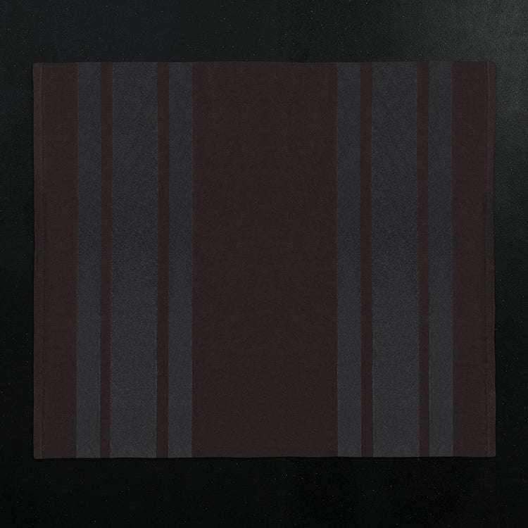 Baja Stripe Knit Blanket in Dark Brown/Charcoal | James Perse Los Angeles