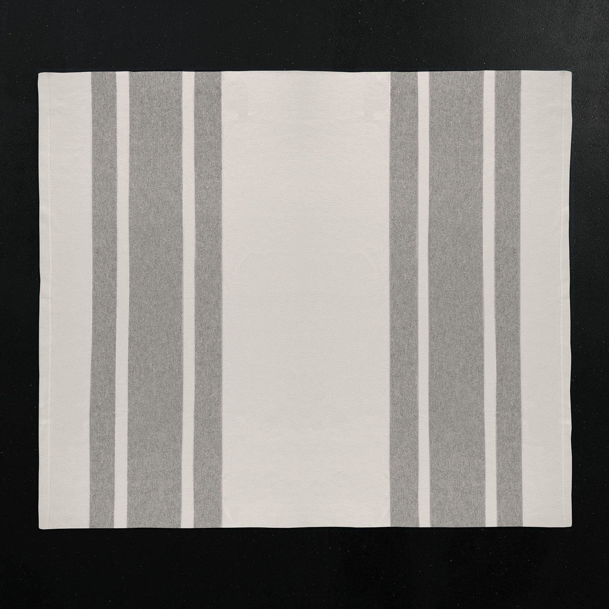 Baja Stripe Knit Blanket in Ivory/Heather Grey | James Perse Los Angeles