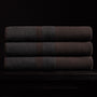 Baja Stripe Knit Blanket in Dark Brown/Charcoal | James Perse Los Angeles