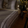 Baja Stripe Knit Blanket & Sham Gift Set In Taupe Melange/Ivory | James Perse Los Angeles