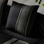 Baja Stripe Sham in Black/Heather Grey | James Perse Los Angeles