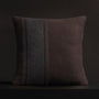 Baja Stripe Sham In Dark Brown/Charcoal | James Perse Los Angeles