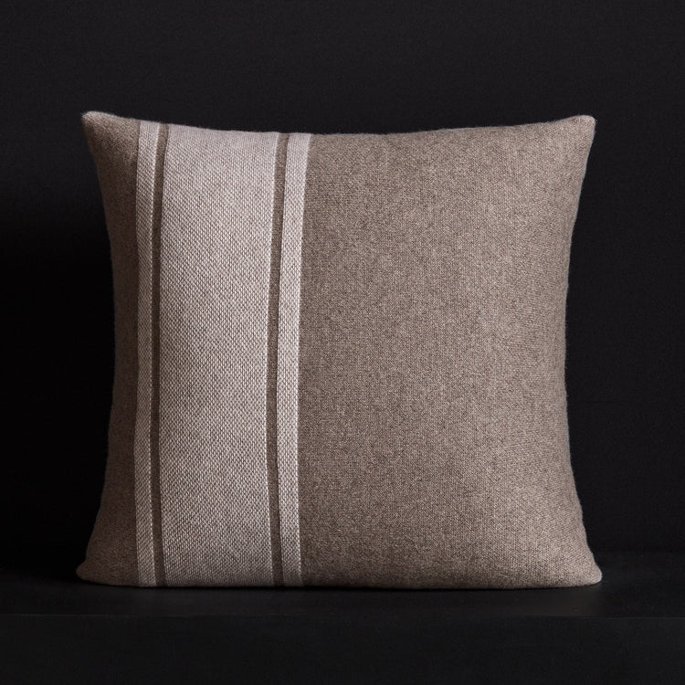 Baja Stripe Knit Blanket & Sham Gift Set In Taupe Melange/Ivory | James Perse Los Angeles