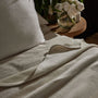 Sarti Striped Blanket in Ecru/Fog | James Perse Los Angeles