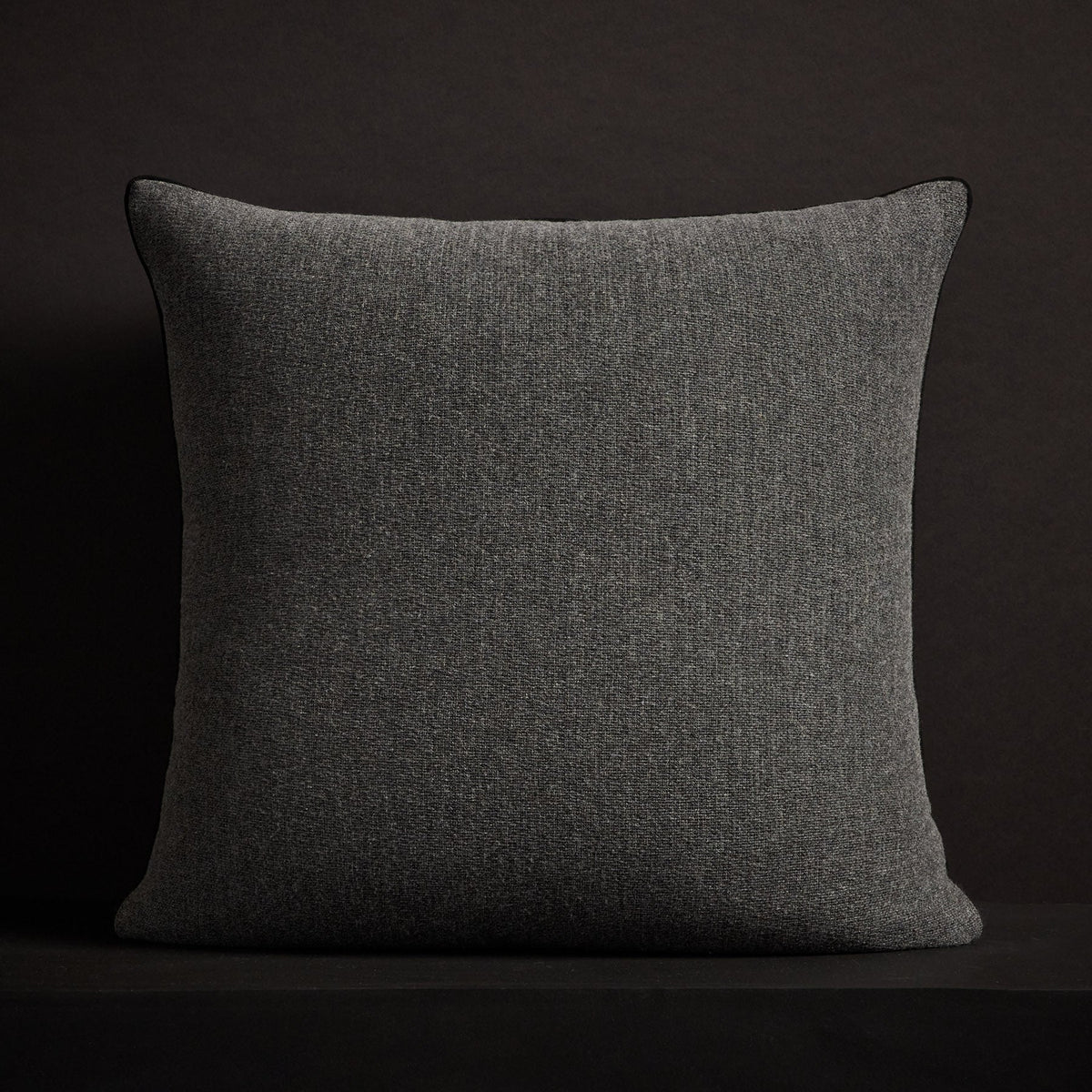 Plaid Throw Pillow With Piping - Charcoal Plaid | James Perse Los Angeles