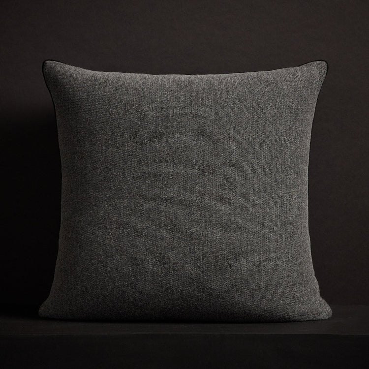 Plaid Throw Pillow With Piping - Charcoal Plaid | James Perse Los Angeles