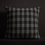 Plaid Throw Pillow With Piping - Charcoal Plaid | James Perse Los Angeles