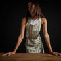 Stripe Full Apron W/ Pocket in Natural Stripe | James Perse Los Angeles