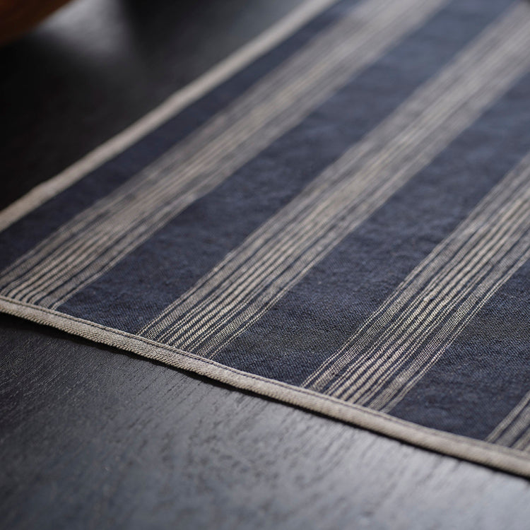 Stripe Placemat in Navy Stripe | James Perse Los Angeles