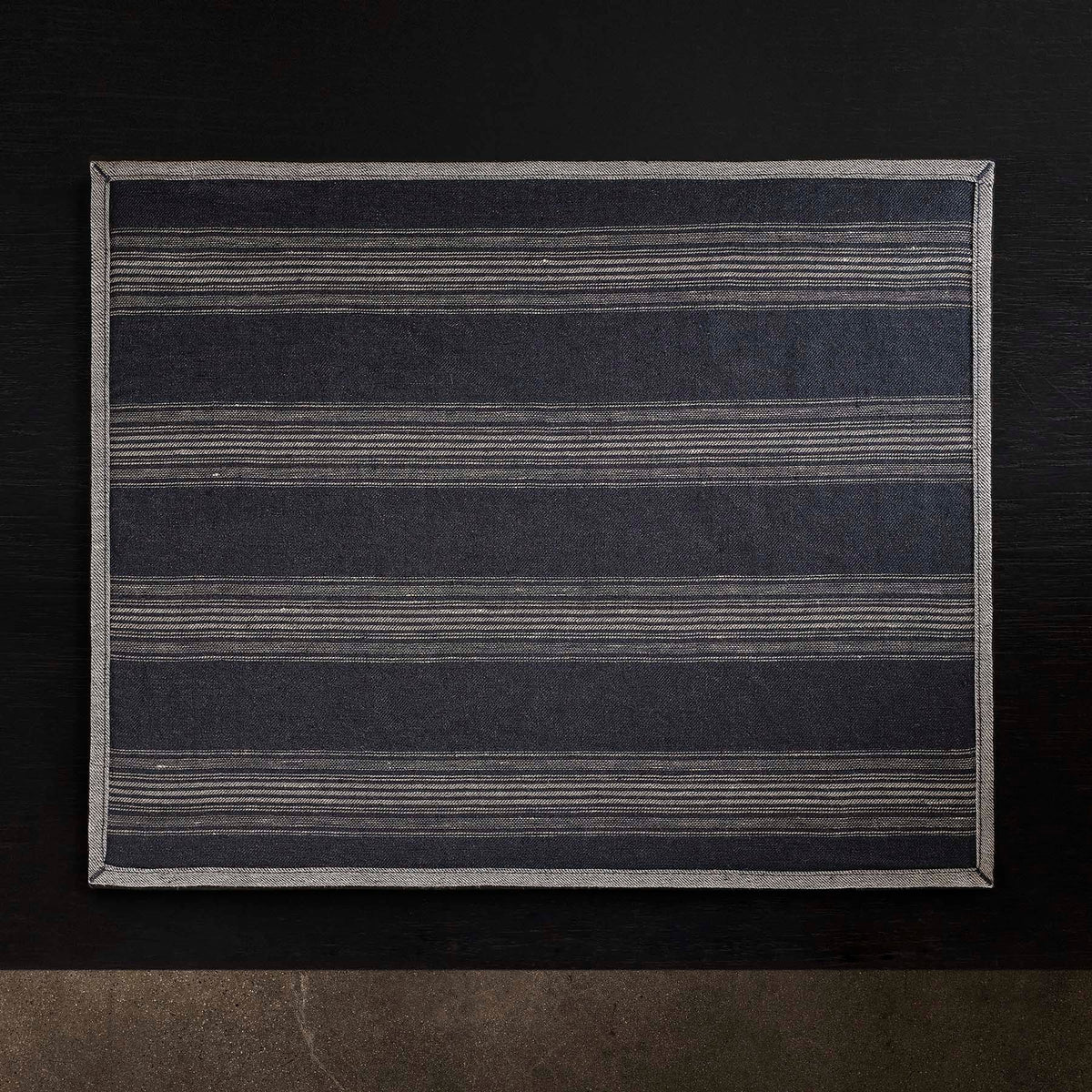 Stripe Placemat in Navy Stripe | James Perse Los Angeles
