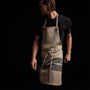 Double Stripe Chef's Apron in Beige/Black | James Perse Los Angeles 