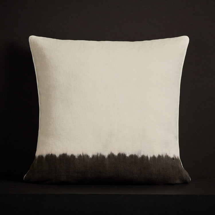 Dip Dye Pillow - Oyster/Carbon | James Perse Los Angeles