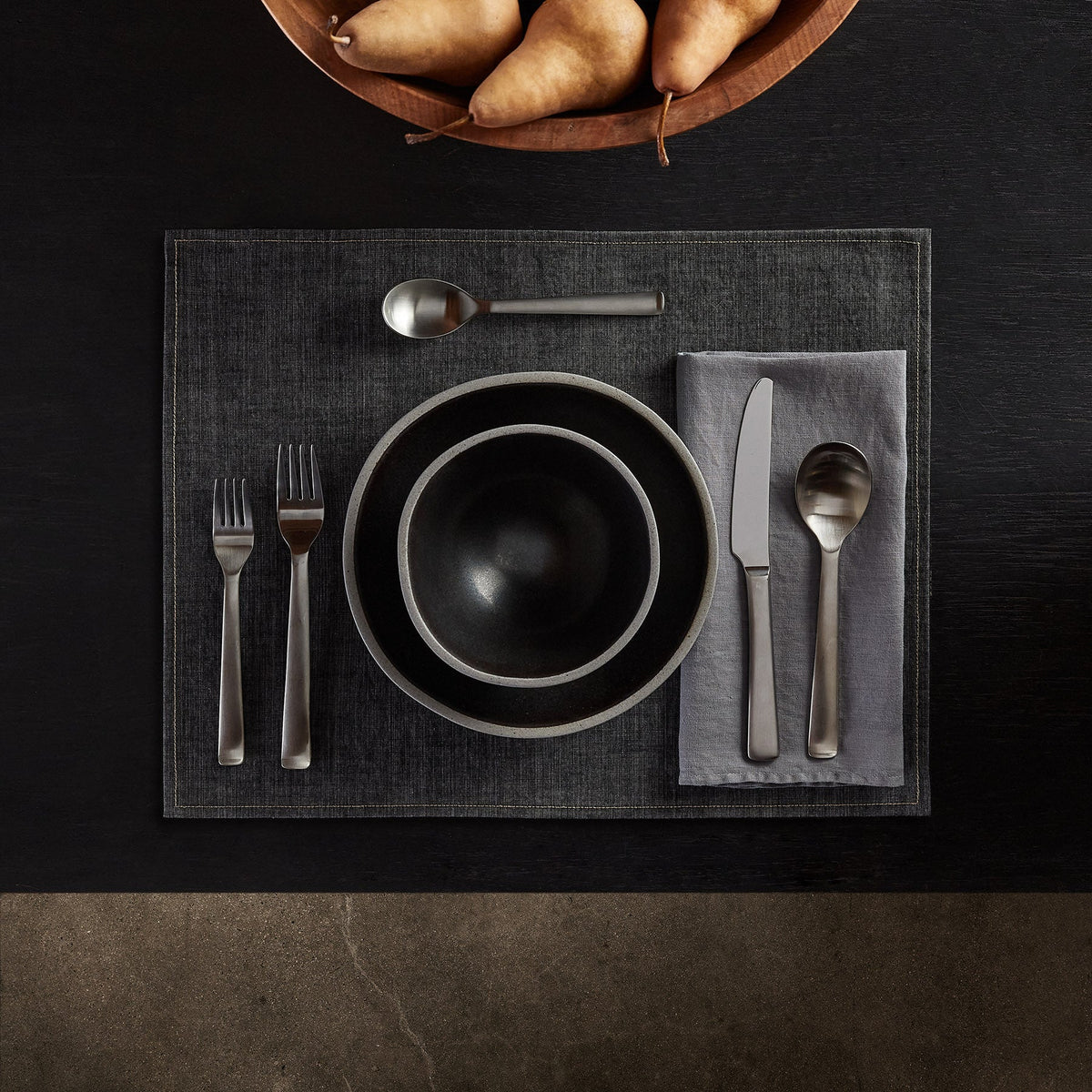 Solid Linen Table Napkin - Breeze | James Perse Los Angeles