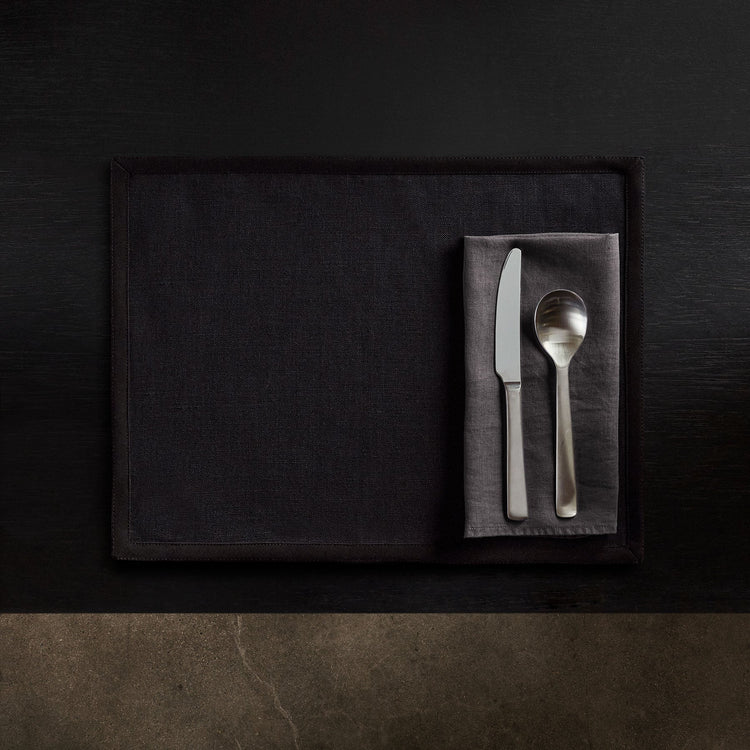 Solid Linen Table Napkin - Titan | James Perse Los Angeles