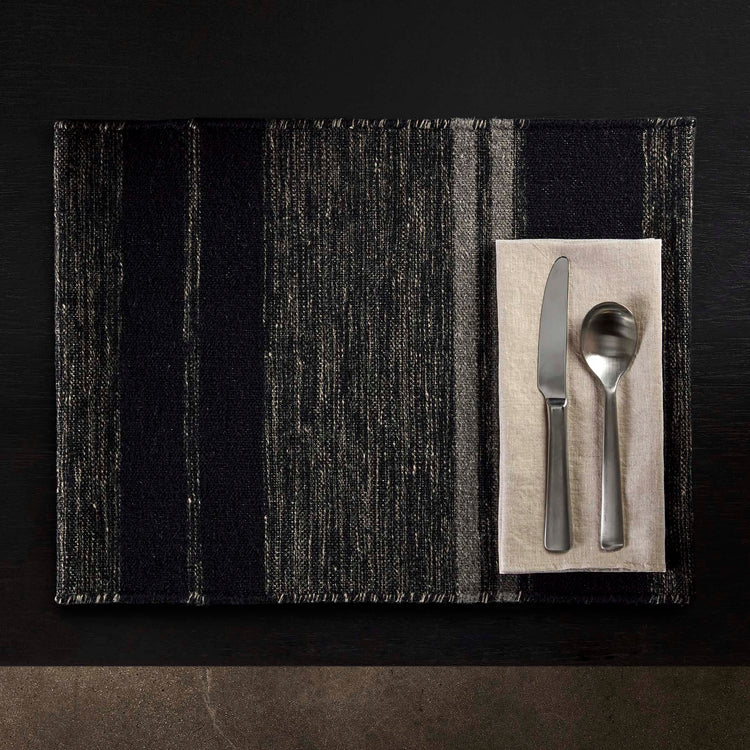 Micro Plaid Table Napkin - Natural | James Perse Los Angeles