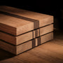 14X20" Teak Serving Board with Single Stripe in Teak/Natural Finish | James Perse Los Angeles 