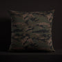 Camo Throw Pillow With Piping - Forest Camo | James Perse Los Angeles