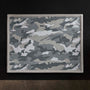 Camo Placemat w/ Suede Trim in Arctic Camo/Light Grey | James Perse Los Angeles