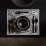 Camo Placemat w/ Suede Trim in Arctic Camo/Light Grey | James Perse Los Angeles