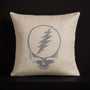 Grateful Dead Throw Pillow with Piping in Natural/Grey | James Perse Los Angeles