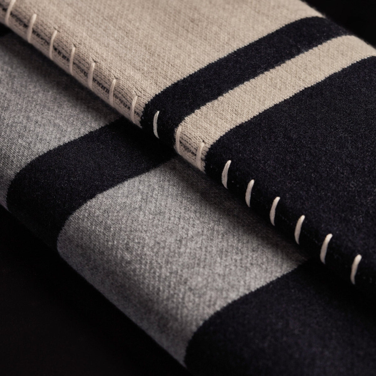 Grateful Dead Cashmere Blanket - Navy/Grey Smoke/Ivory | James Perse Los Angeles