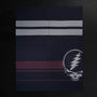 Grateful Dead Cashmere Blanket in Navy/Smoke/Burgundy | James Perse Los Angeles