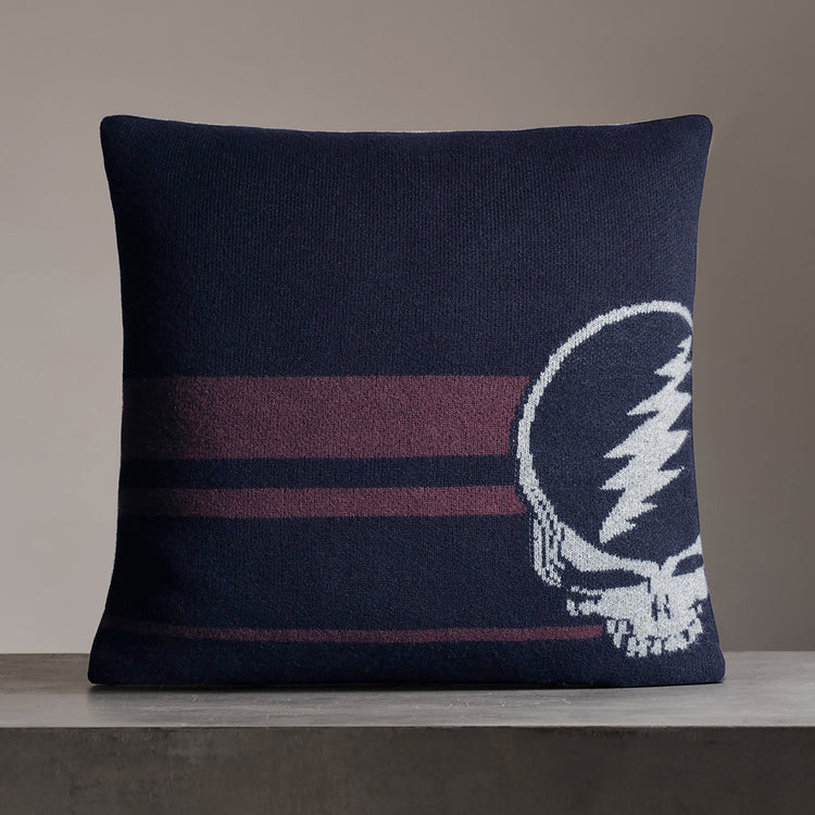Dead And Company Pillow Sham in Navy/Smoke/ Burgundy | James Perse Los Angeles