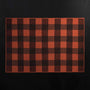 Vintage Plaid Cashmere Blanket in Burnt Orange/ Charcoal/ Black | James Perse Los Angeles