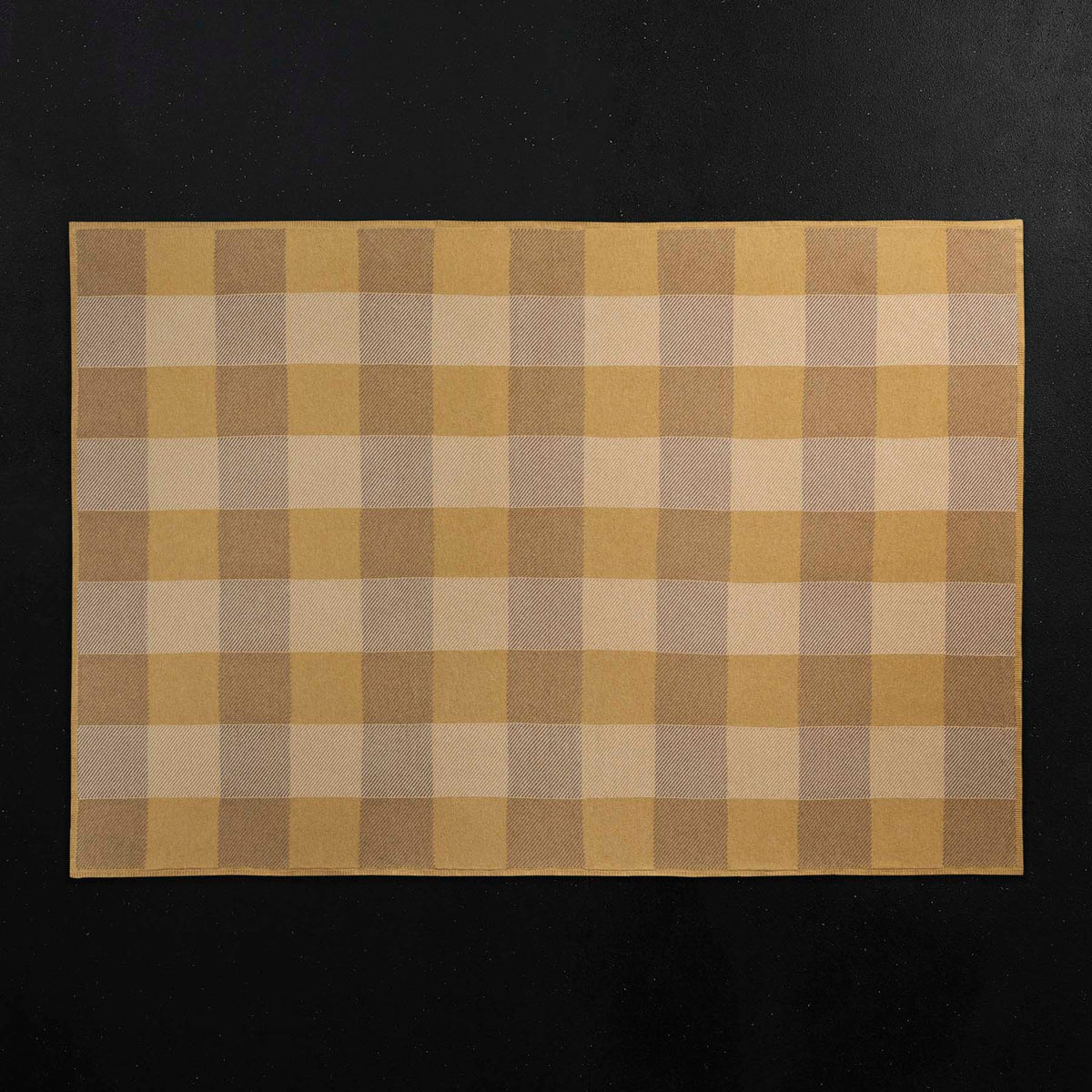 Vintage Plaid Cashmere Blanket in Vintage Yellow/ Flannel/ Ivory | James Perse Los Angeles