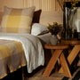 Vintage Plaid Cashmere Blanket in Vintage Yellow/ Flannel/ Ivory | James Perse Los Angeles