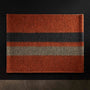 Placemat Wool Double Stripe in Ochre/Blk Marl/Flint | James Perse Los Angeles