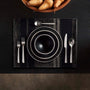 Placemat Wool Multi Stripe - Black Marle/Black/Flint | James Perse Los Angeles