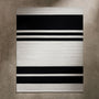 Multi Stripe Area Rug 8Ft X 10Ft in Natural/Black Stripe | James Perse Los Angeles