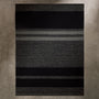 Multi Stripe Area Rug 9Ft X 12Ft - Black Marl/Black/Flint | James Perse Los Angeles