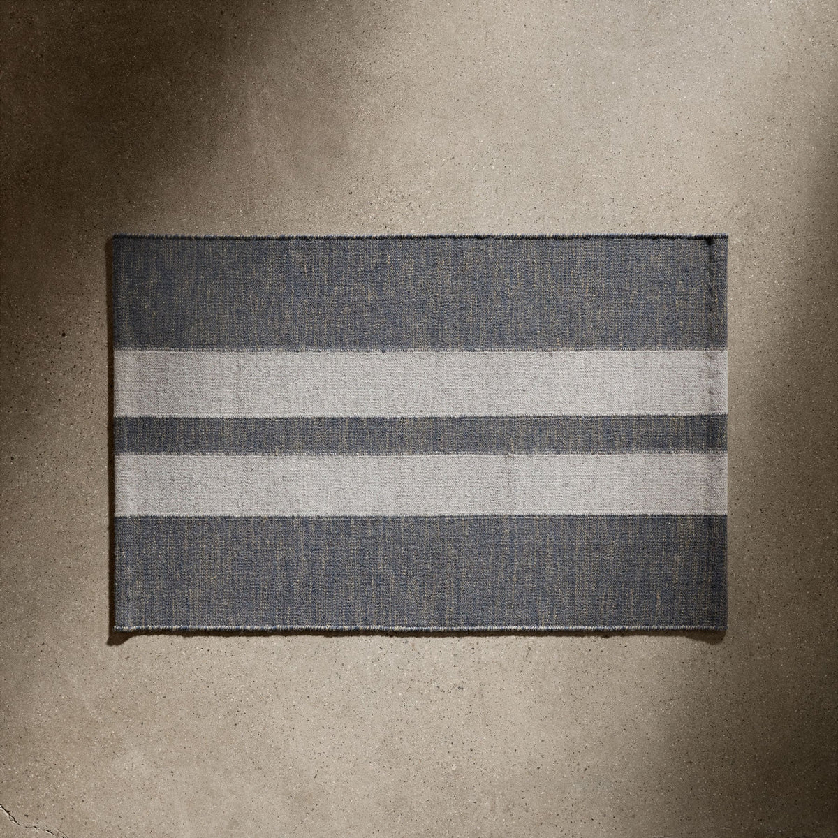 Striped Entry Mat 2Ft X 3Ft in Guntmetal Marle/Pearl Grey | James Perse Los Angeles