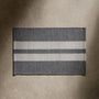 Striped Entry Mat 2Ft X 3Ft in Guntmetal Marle/Pearl Grey | James Perse Los Angeles