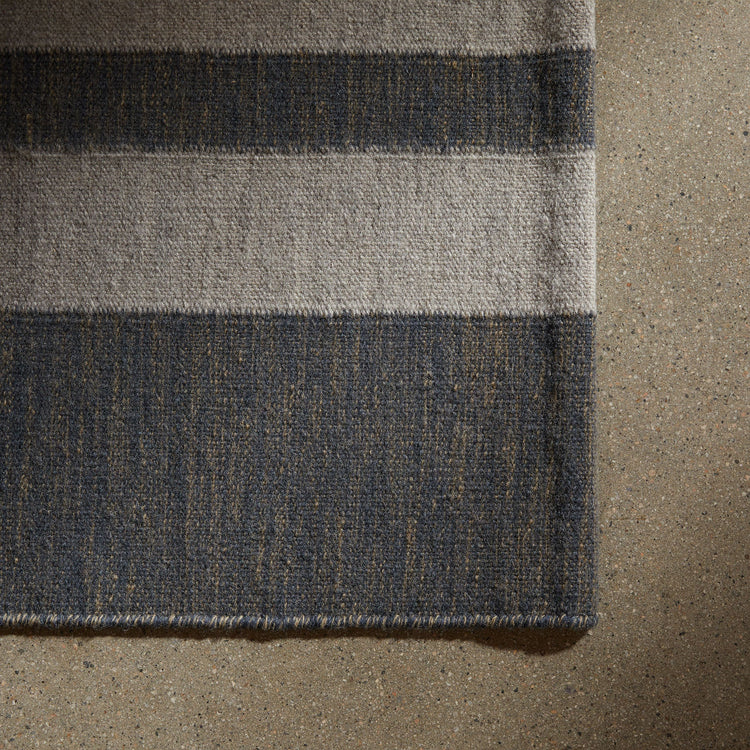 Striped Entry Mat 2Ft X 3Ft in Guntmetal Marle/Pearl Grey | James Perse Los Angeles