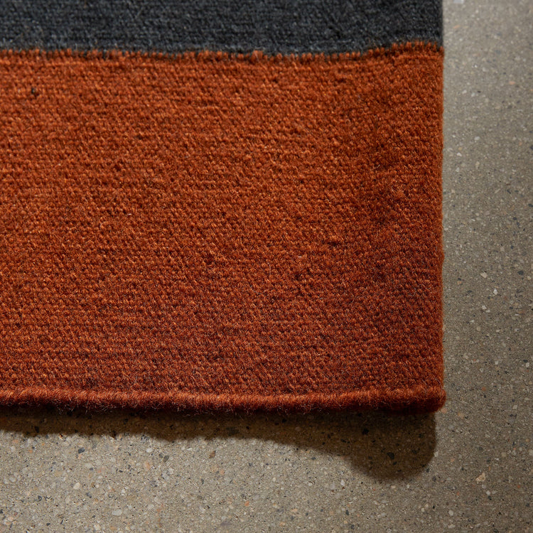 Striped Entry Mat 2Ft X 3Ft in Ochre/Black Marle/Flint | James Perse Los Angeles